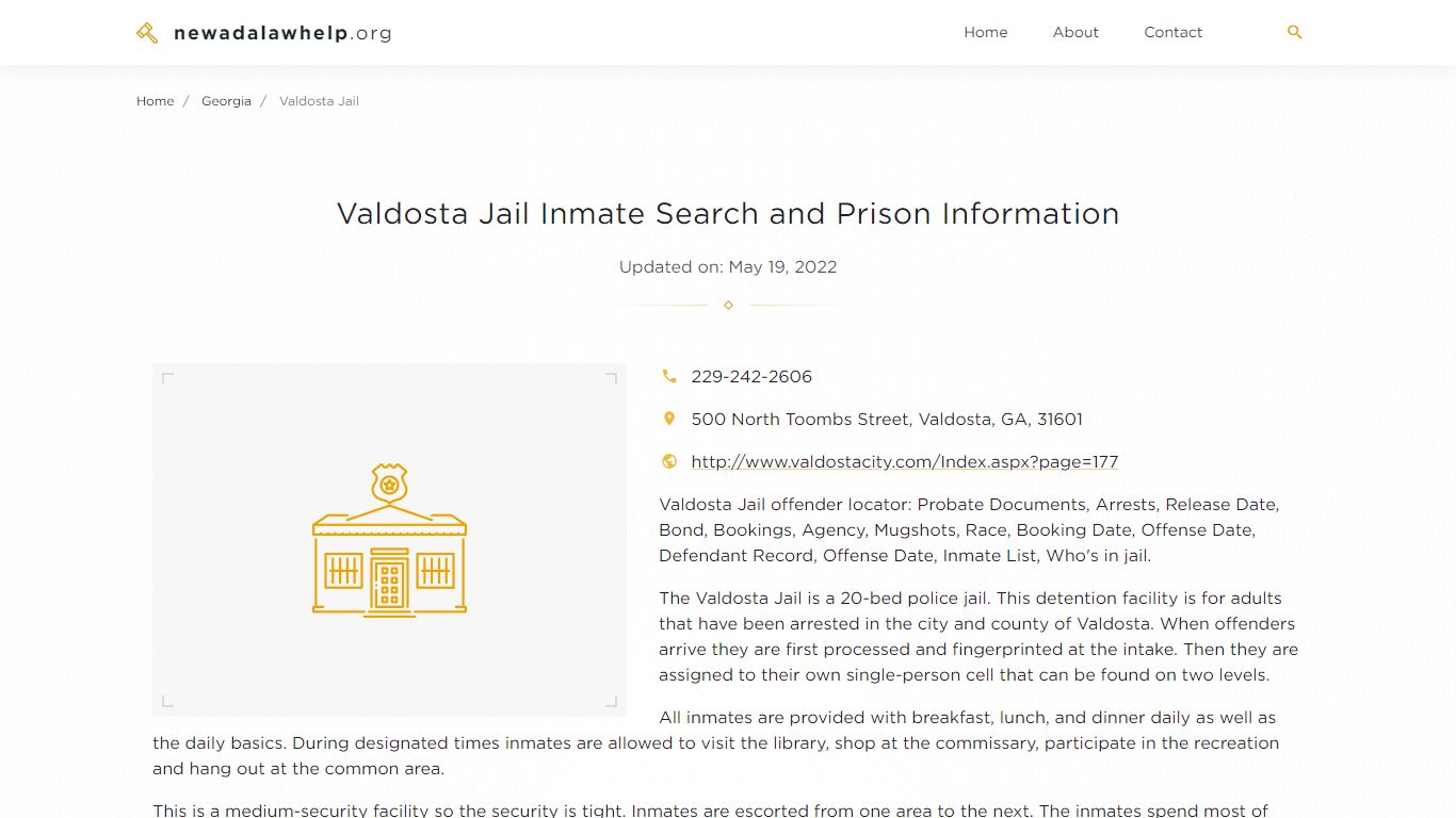 Valdosta Jail Inmate Search, Visitation, Phone no ...